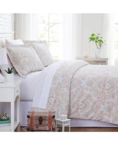 Southshore Fine Linens Enchantment Extra Soft 3-pc. Duvet Cover Set, Full/queen In Coral