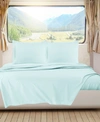Nestl Bedding Premier 1800 Series Deep Pocket Bed 4 Piece Sheet Set, Rv Queen In Aqua