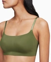 Calvin Klein Invisibles Comfort Lightly Lined Retro Bralette Qf4783 In Duffle