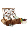 Picnic At Ascot Dorset Basket For 4 With Blanket In Jade
