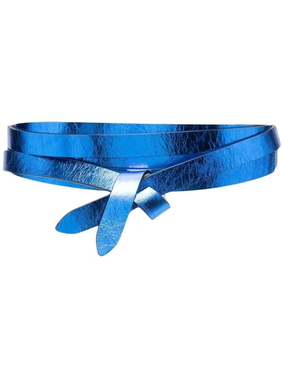 Isabel Marant Metallic-finish Belt In Blue