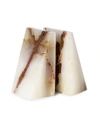 Bey-berk Men's Solid Marble Wedge Bookends In Multi