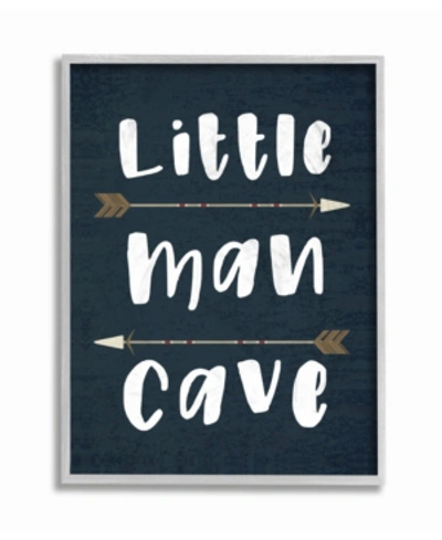 Stupell Industries The Kids Room By Stupell Little Man Cave Arrows Gray Framed Texturized Art, 16" L X 20" H In Multi