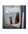 Stupell Industries Hello From A Goose Airplane Window Scene Painting Framed Giclee Texturized Art, 12" L X 12" H In Multi