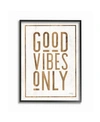 STUPELL INDUSTRIES GOOD VIBES ONLY RUSTIC WHITE AND EXPOSED WOOD LOOK SIGN, 24" L X 30" H