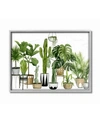 Stupell Industries Boho Plant Scene With Cacti And Succulents In Geometric Pots Watercolor Gray Framed Texturized Art, In Multi