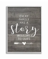 Stupell Industries Every Family Has A Story Gray Framed Texturized Art, 16" L X 20" H In Multi