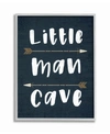 STUPELL INDUSTRIES THE KIDS ROOM BY STUPELL LITTLE MAN CAVE ARROWS GRAY FRAMED TEXTURIZED ART, 11" L X 14" H