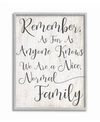 STUPELL INDUSTRIES BLACK AND WHITE WE ARE A NICE NORMAL FAMILY WOOD SCRIPT TYPOGRAPHY GRAY FRAMED TEXTURIZED ART, 16" L