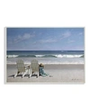 STUPELL INDUSTRIES TWO WHITE ADIRONDACK CHAIRS ON THE BEACH WALL PLAQUE ART, 13" L X 19" H