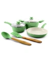 GIBSON HOME PLAZA CAFE ESSENTIAL CORE 7 PIECE COOKWARE SET
