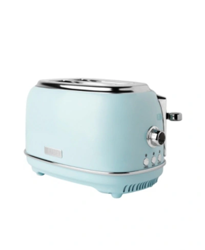 Haden Heritage 2-slice Wide Slot Toaster With Removable Crumb Tray, Browning Control, Cancel, Bagel And De In Blue