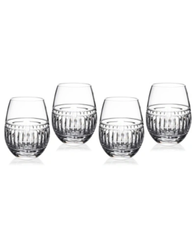 Marquis By Waterford Addison Stemless Wine Set, 4 Pieces In Clear