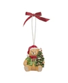 Spode Christmas Tree Christmas Bear Ornament In White Multi
