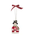 Spode Christmas Tree Snowman Bell Ornament In White Multi