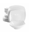 Elama Newman Dinnerware Set Of 18 Pieces In White