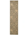 Nourison Silken Allure Slk11 Moss 2'5" X 10' Runner Rug In Moss
