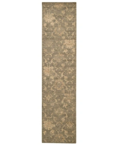 Nourison Silken Allure Slk11 Moss 2'5" X 10' Runner Rug