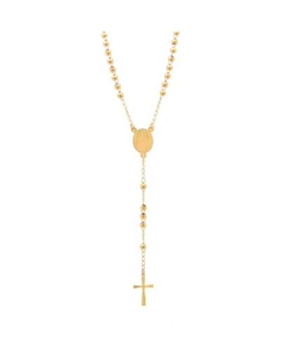 Steeltime Ladies 18k Micron Gold Plated Stainless Steel Prayer Beaded Rosary