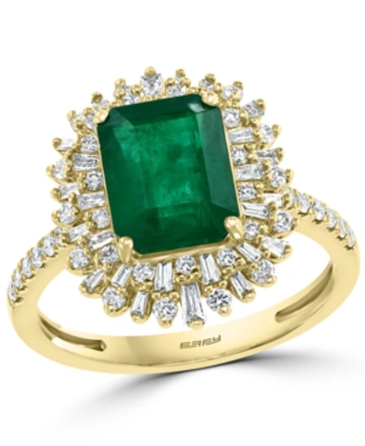 Effy Collection Effy Emerald (2-1/5 Ct. T.w.) & Diamond (1/2 Ct. T.w.) Ring In 14k Gold