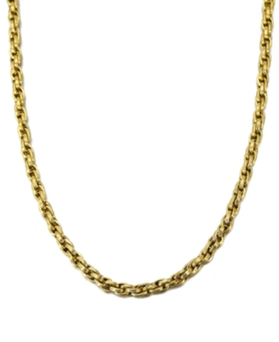 Esquire Men's Jewelry Triple Woven Link 22" Chain Necklace, Created For Macy's In Gold