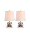 Jonathan Y Justina Ceramic Mini Table Lamp, Set Of 2 In Blue
