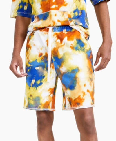 Sun + Stone Men's Tie-dye Paint Shorts, Created For Macy's In Curry Gold