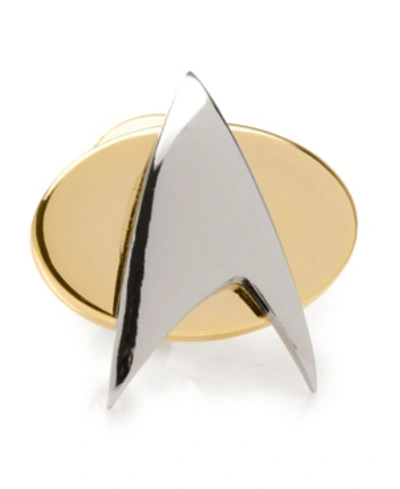 Star Trek Men's Two-tone Delta Shield Lapel Pin In Gold-tone