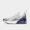 Nike Little Kids' Air Max 270 Casual Shoes In White/metallic Silver-midnight Navy
