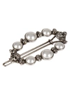 ALEXANDER MCQUEEN PEARL & SKULL HAIR PIN,667548 J160U7029