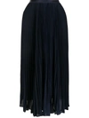 Polo Ralph Lauren High-waisted Fully-pleated Skirt In Blau