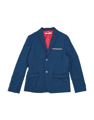 Grey Daniele Alessandrini Kids' Suit Jackets In Blue