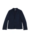 Dondup Toddler Boy Blazer Midnight Blue Size 4 Cotton, Elastane In Blue