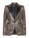 DSQUARED2 DSQUARED2 WOMAN BLAZER GOLD SIZE 2 POLYESTER, VISCOSE, ACETATE, POLYAMIDE, SILK,49660365UD 5