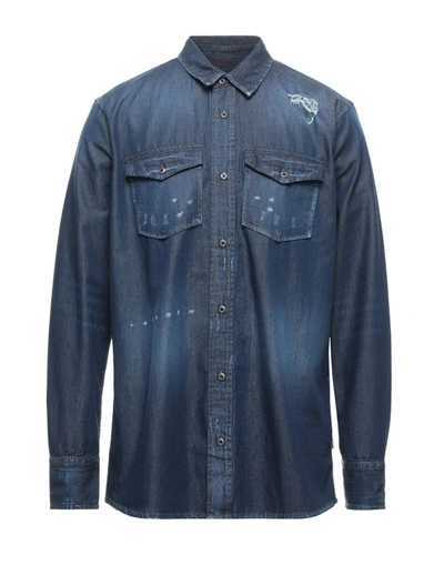 John Richmond Denim Shirts In Blue