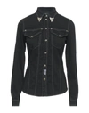 Versace Jeans Couture Denim Shirts In Black