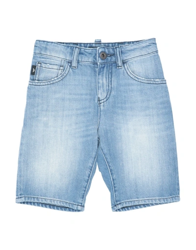 Emporio Armani Kids' Denim Shorts In Blue