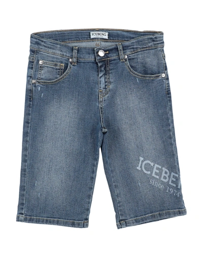 Iceberg Kids' Denim Shorts In Blue