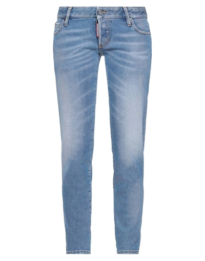 Dsquared2 Jennifer Stretch Cotton Denim Jeans In Blue
