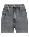 Isabel Marant Étoile Marant Étoile Woman Denim Shorts Grey Size 2 Cotton In Grey