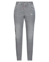 DSQUARED2 DSQUARED2 WOMAN JEANS GREY SIZE 2 COTTON, ELASTANE,42849660VB 2