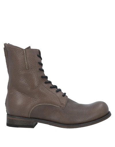 Officine Creative Italia Ankle Boots In Light Brown