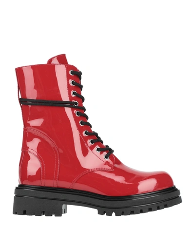 Lerre Ankle Boots In Brick Red