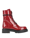 Lerre Ankle Boots In Brick Red