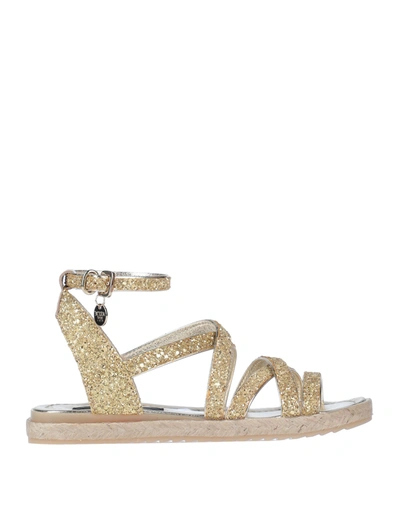 Patrizia Pepe Kids' Sandals In Gold