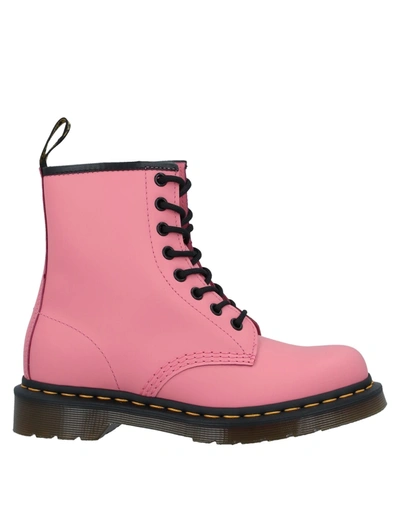 Dr. Martens' Ankle Boots In Pink