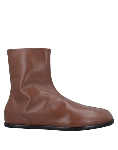 Maison Margiela Ankle Boots In Camel
