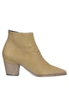 Officine Creative Italia Ankle Boots In Gold