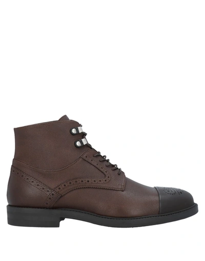 Alberto Guardiani Ankle Boots In Dark Brown