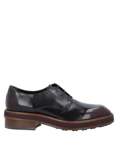 Alberto Guardiani Lace-up Shoes In Maroon
